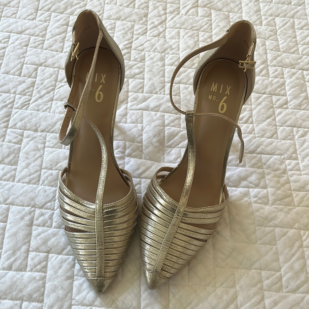 Champagne Gold Strappy Heels
